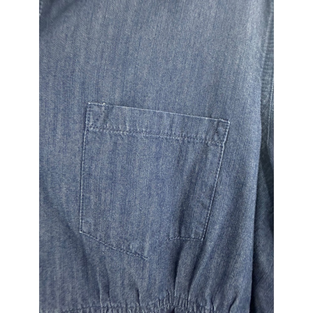 Style & Co Women's Denim Shirt Dress Button Front Roll Tab Sleeves Sz M‎ Casual - Picture 6 of 11